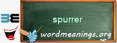 WordMeaning blackboard for spurrer